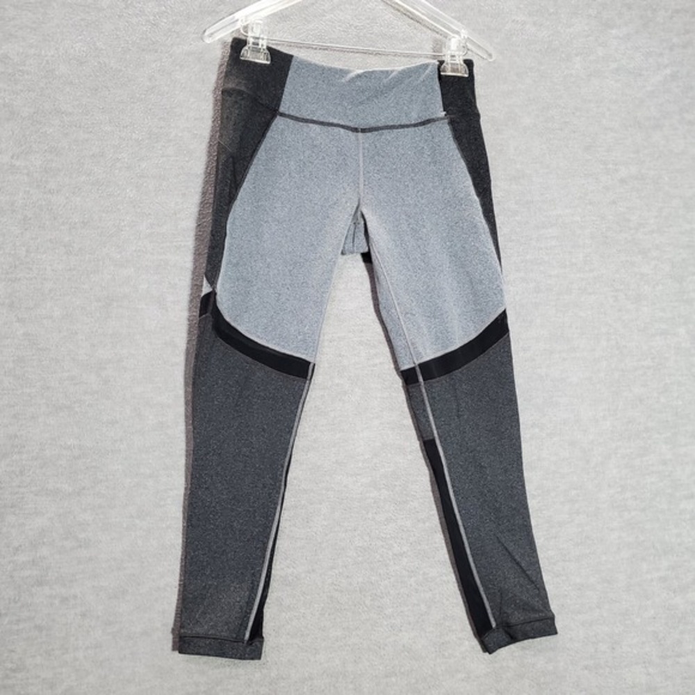 Calia Women Activewear‎ Pants Medium Gray Colorblock Cropped Leggings Mid Rise
